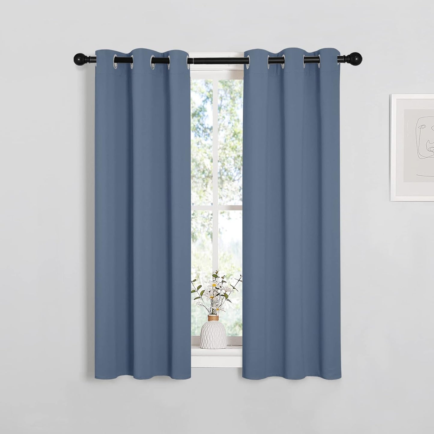 NICETOWN Blackout Curtains 42x63" Black