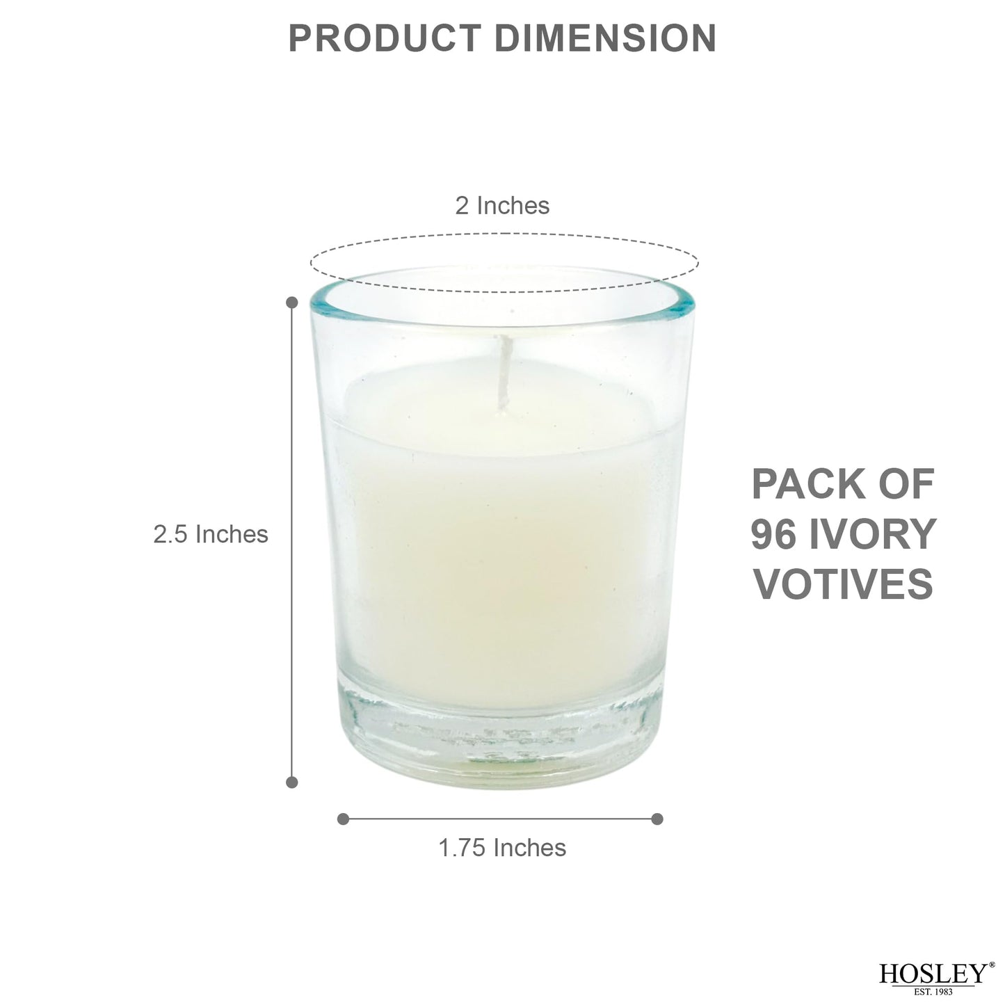 Hosley 240 Ivory Votive Candles