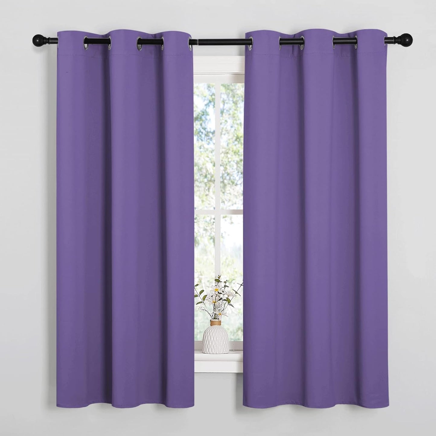 NICETOWN Blackout Curtains 42x63" Black