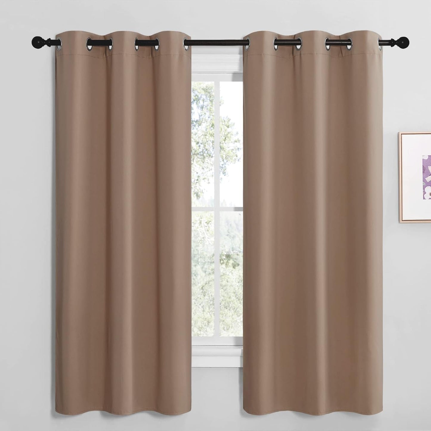 NICETOWN Blackout Curtains 42x63" Black