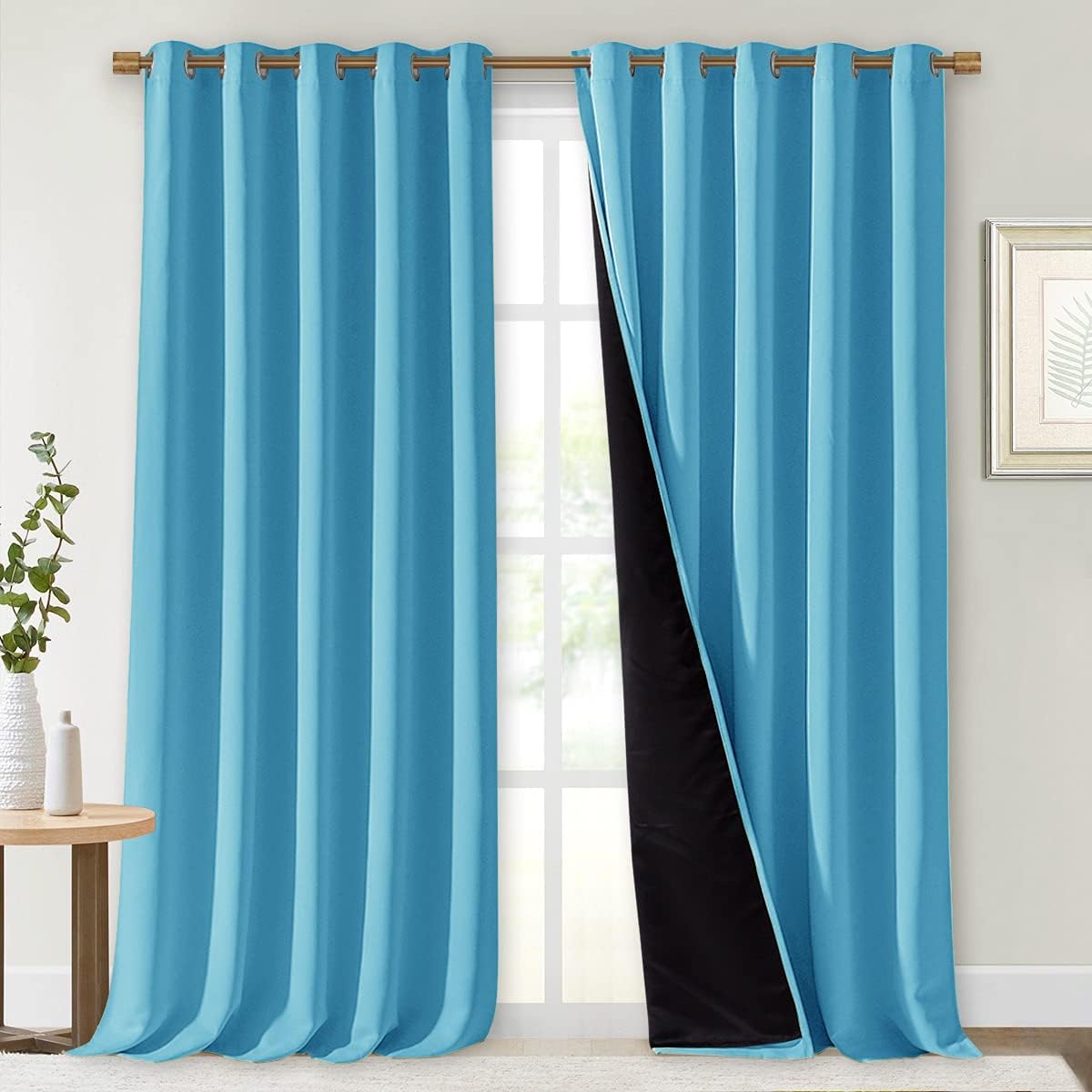 NICETOWN Grey Blackout Curtains 70x108, Set of 2