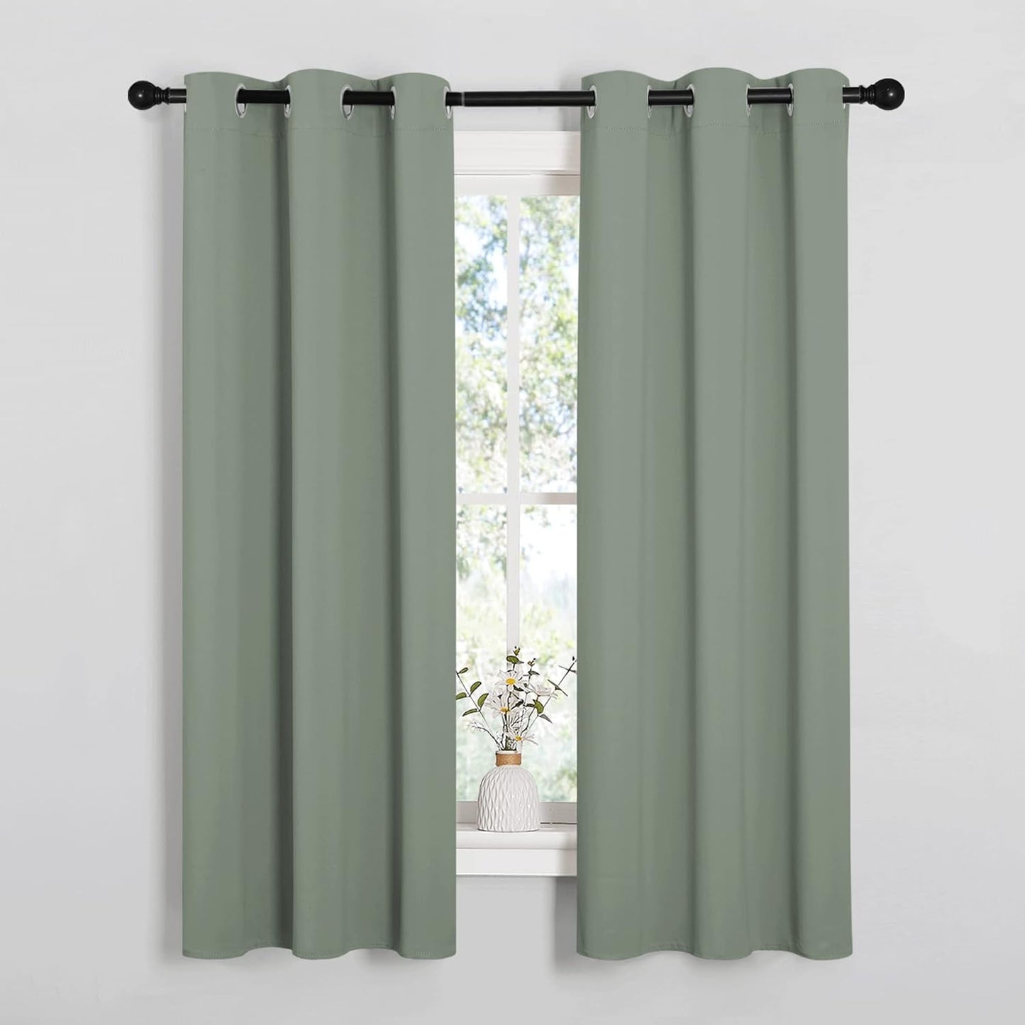 NICETOWN Blackout Curtains 42x63" Black