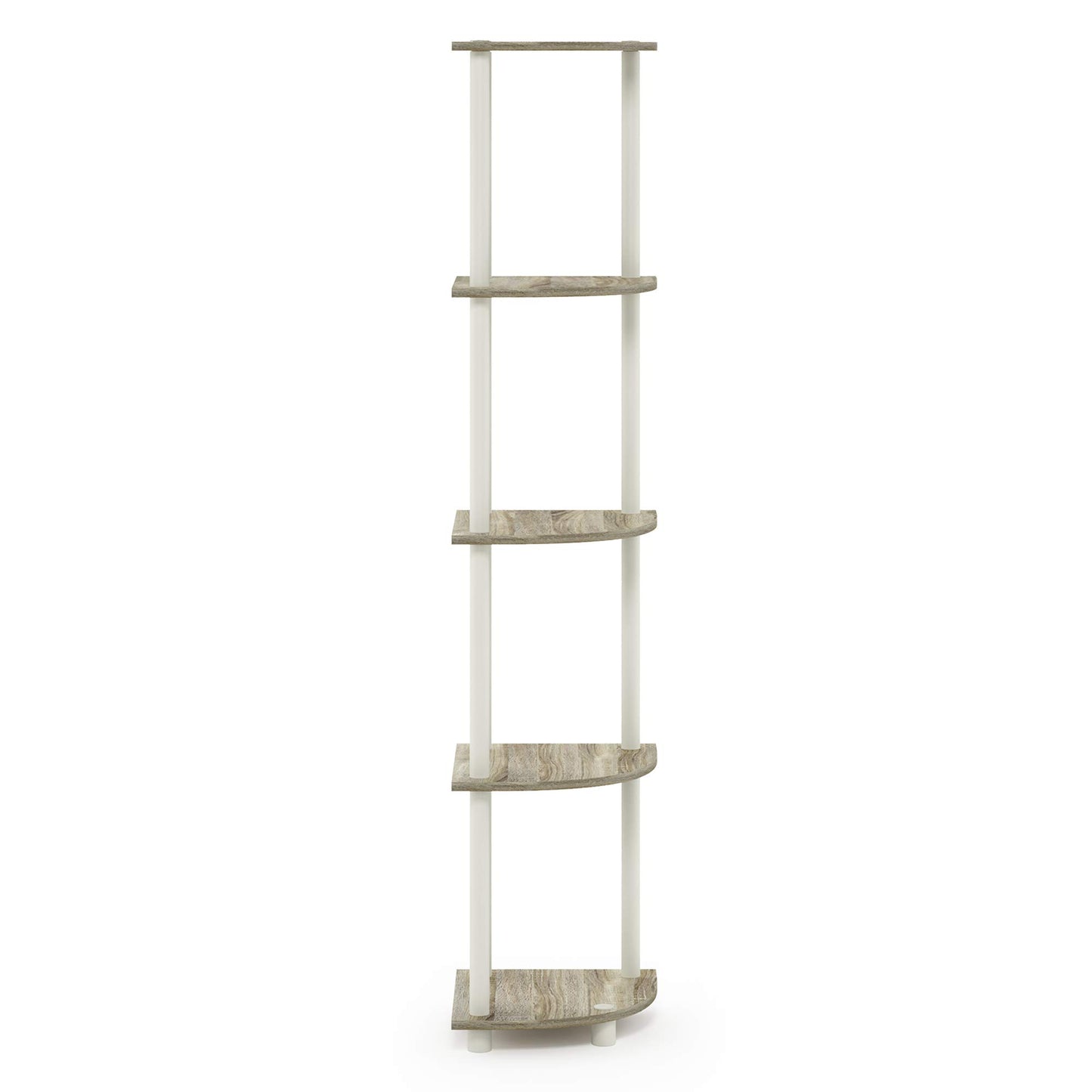 Furinno 5-Tier Corner Shelf, Espresso/Black