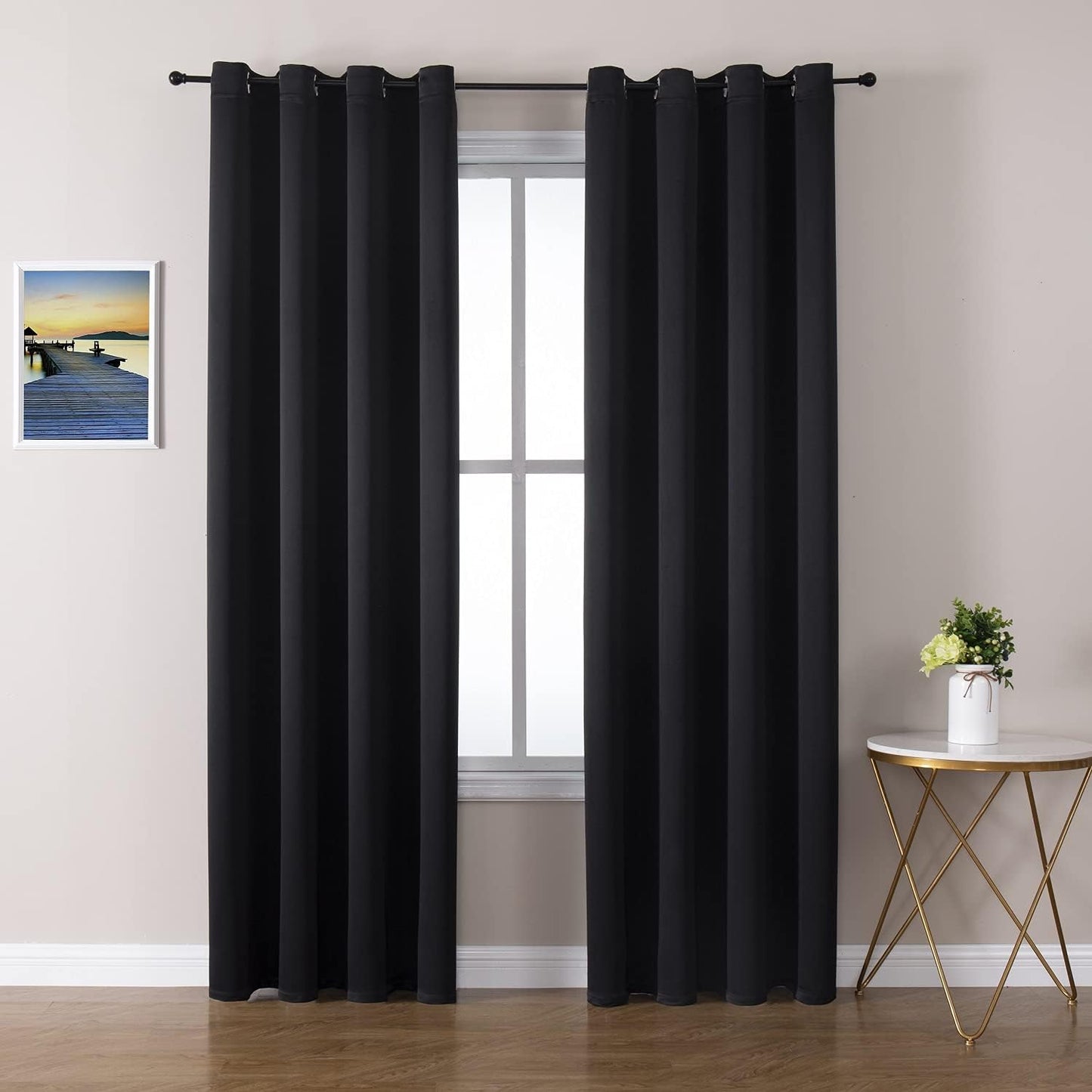ChrisDowa Blackout Curtains 42x63" Grey, 2 Panels