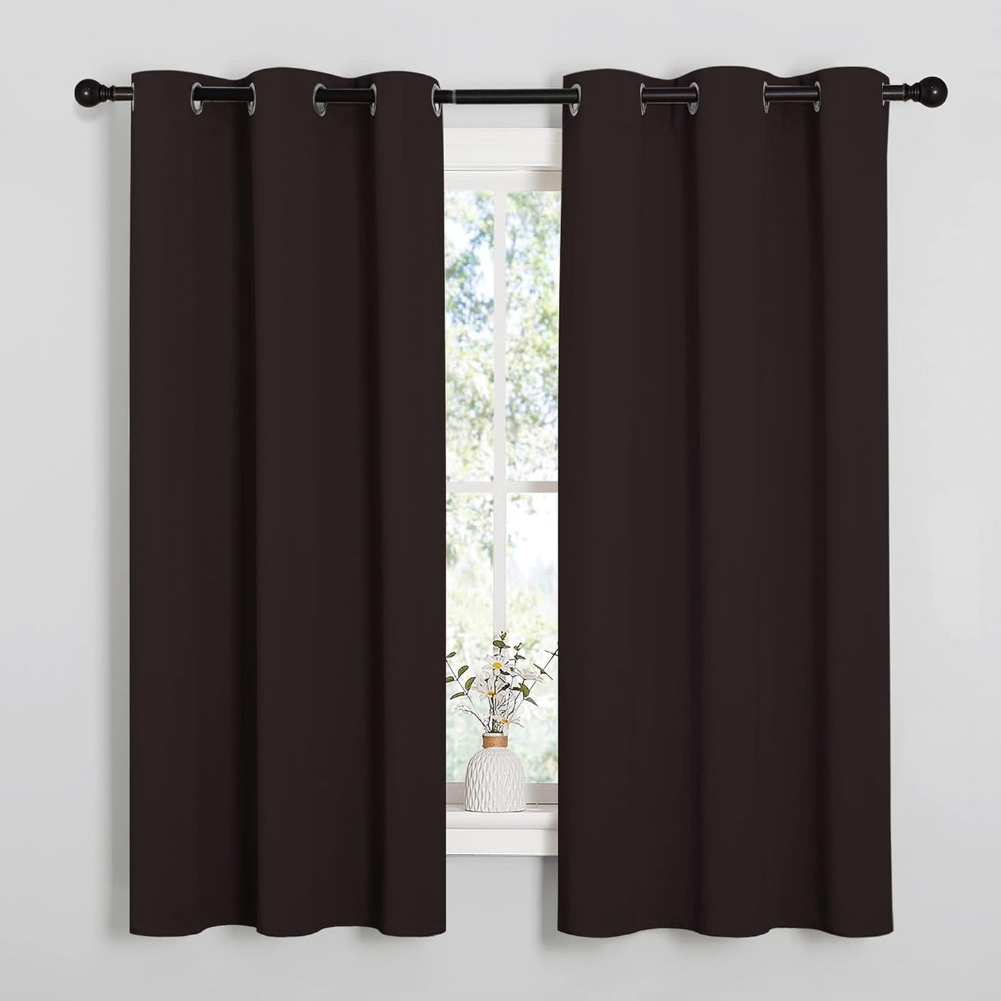 NICETOWN Blackout Curtains 42x63" Black
