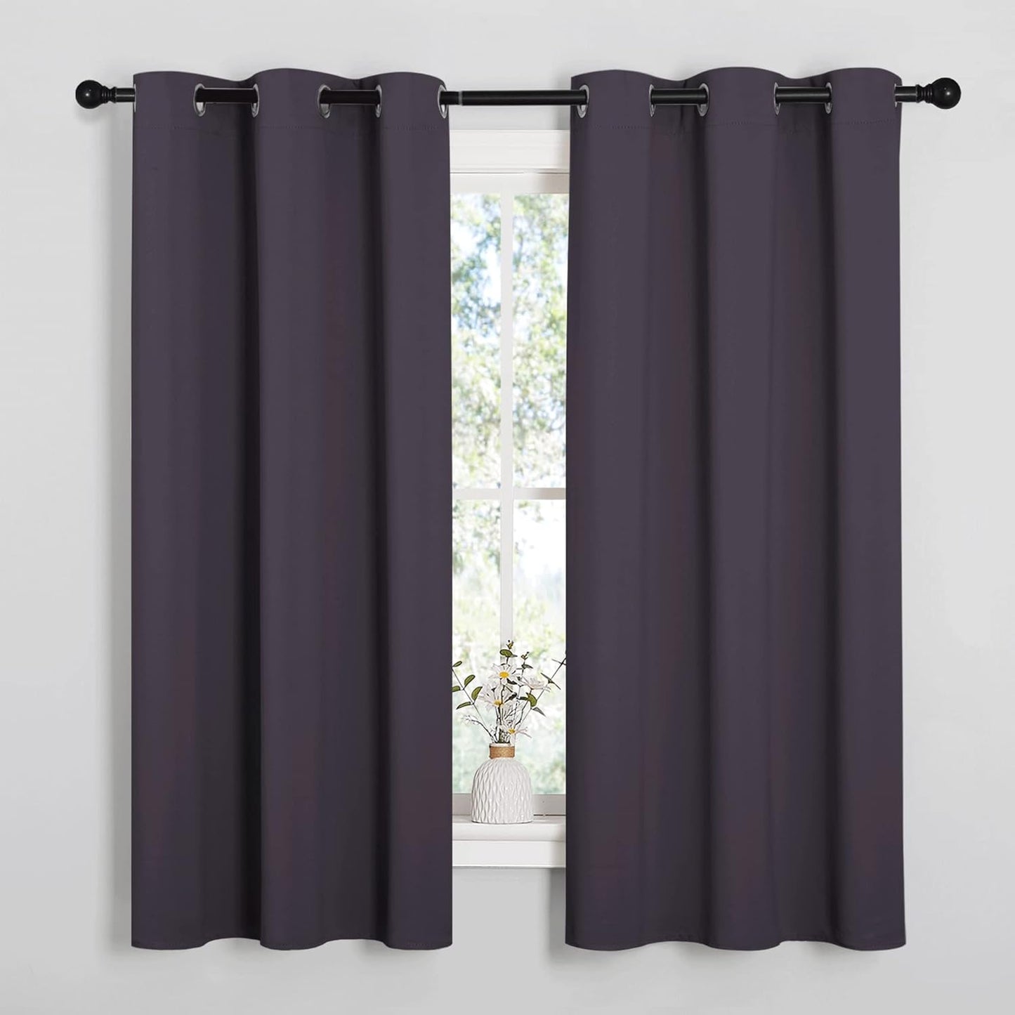 NICETOWN Blackout Curtains 42x63" Black