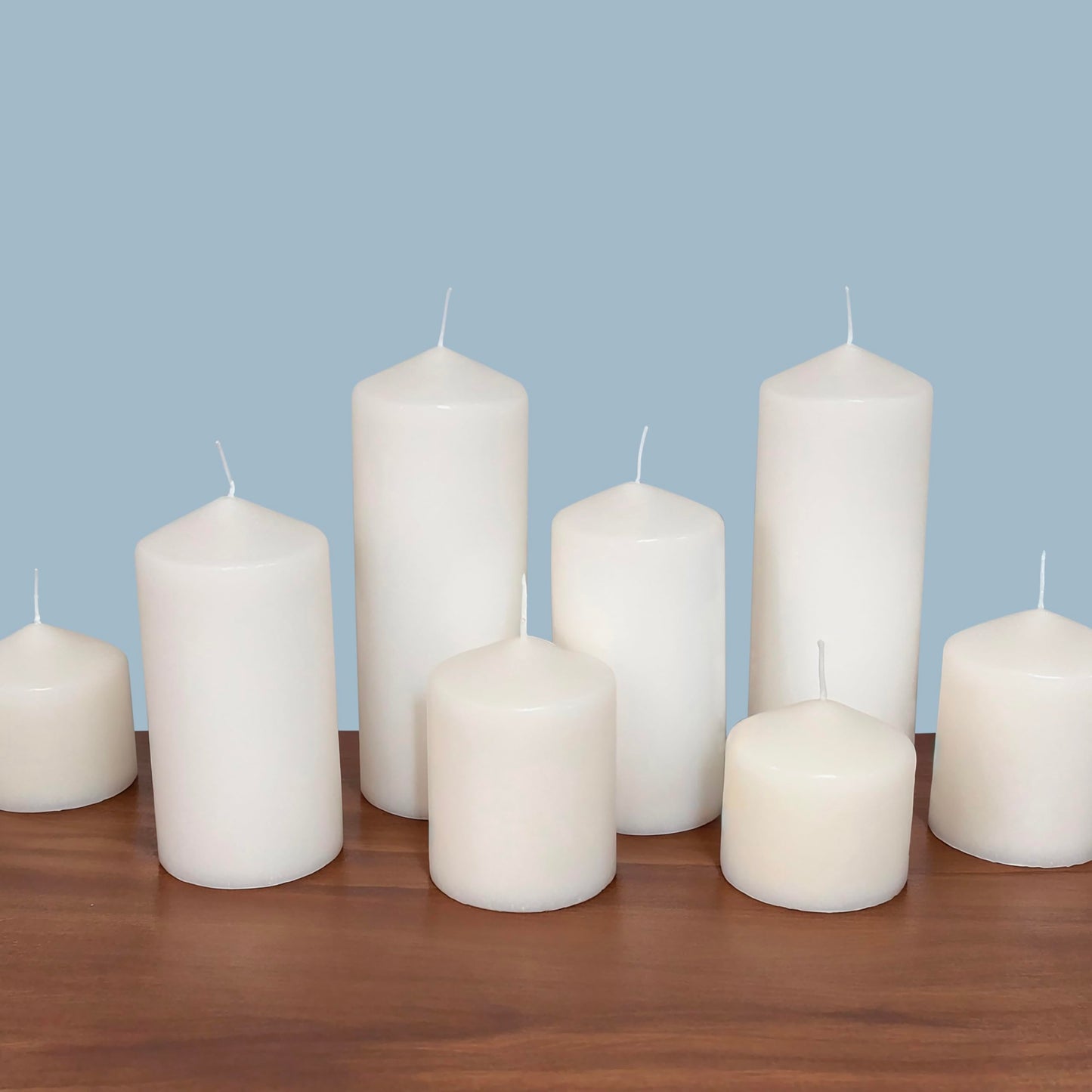 Stonebriar Unscented White Pillar Candles, 6-Pack, 3"x6"