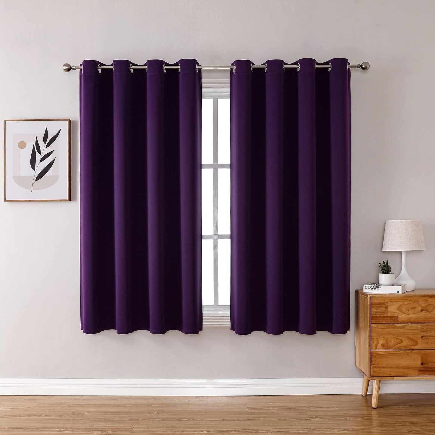 ChrisDowa Blackout Curtains 42x63" Grey, 2 Panels