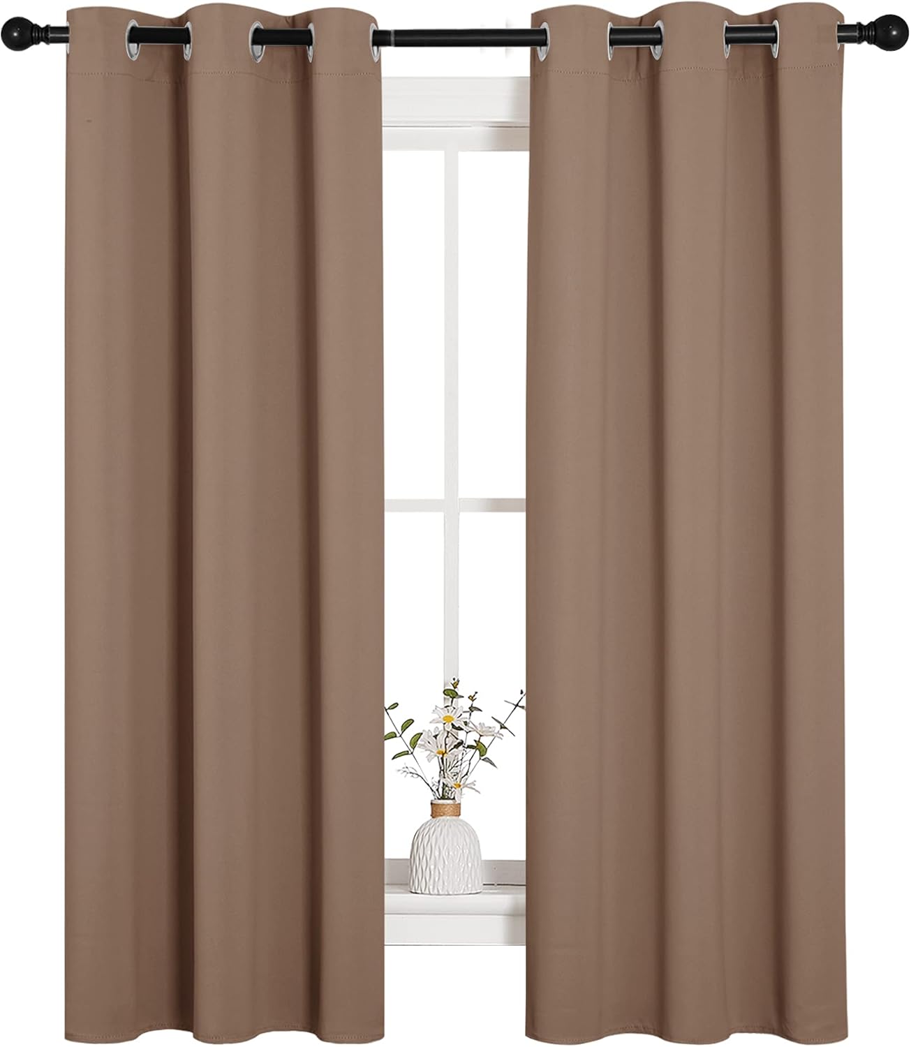 NICETOWN Blackout Curtains 42x63" Black