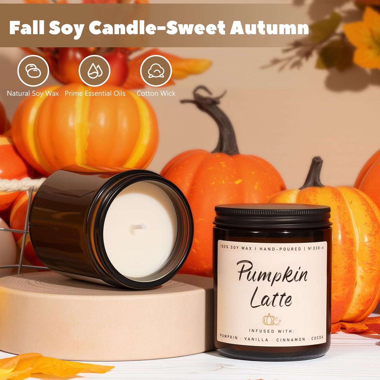 Auelife 4-Pack Fall Scented Candles