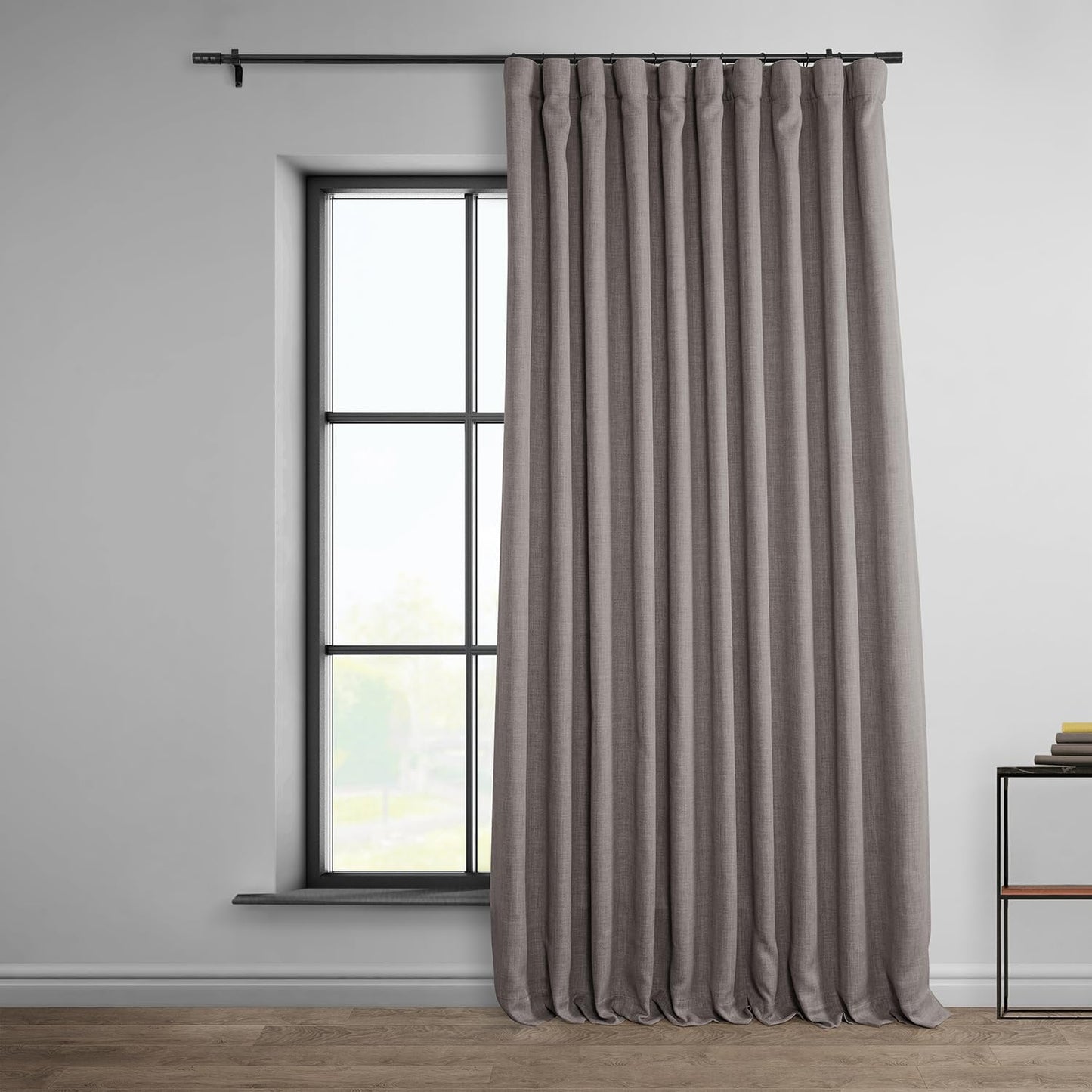 HPD Faux Linen Curtain 100x96" Birch, 1 Panel