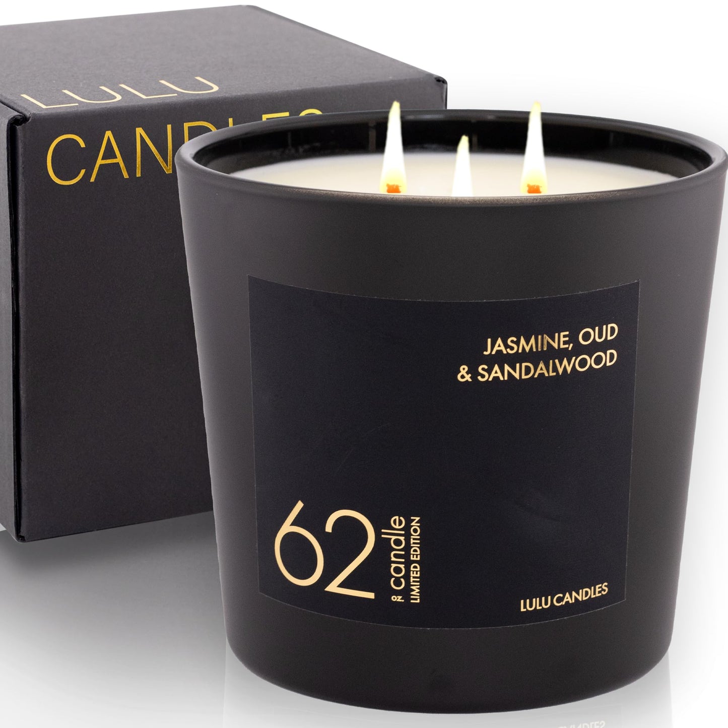 Lulu Jasmine, Oud & Sandalwood Candle, 62 oz