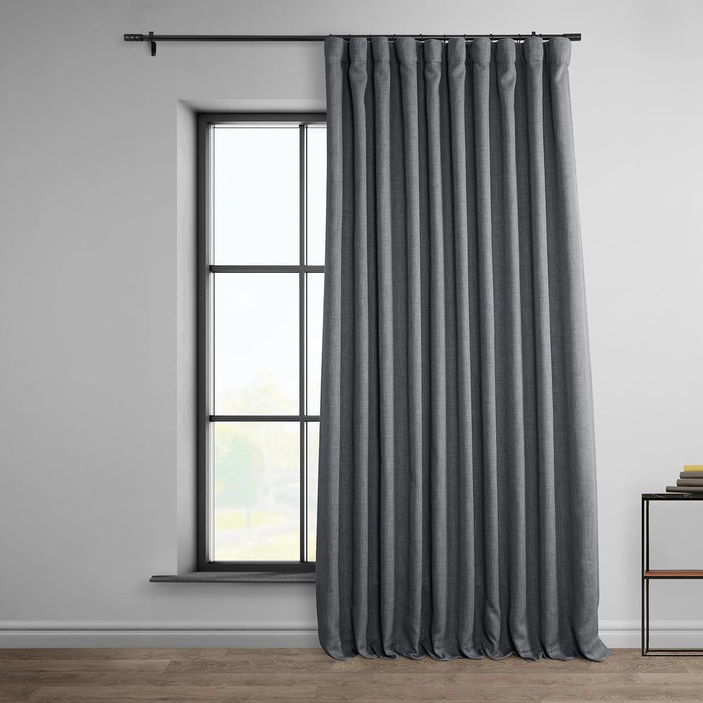 HPD Faux Linen Curtain 100x96" Birch, 1 Panel