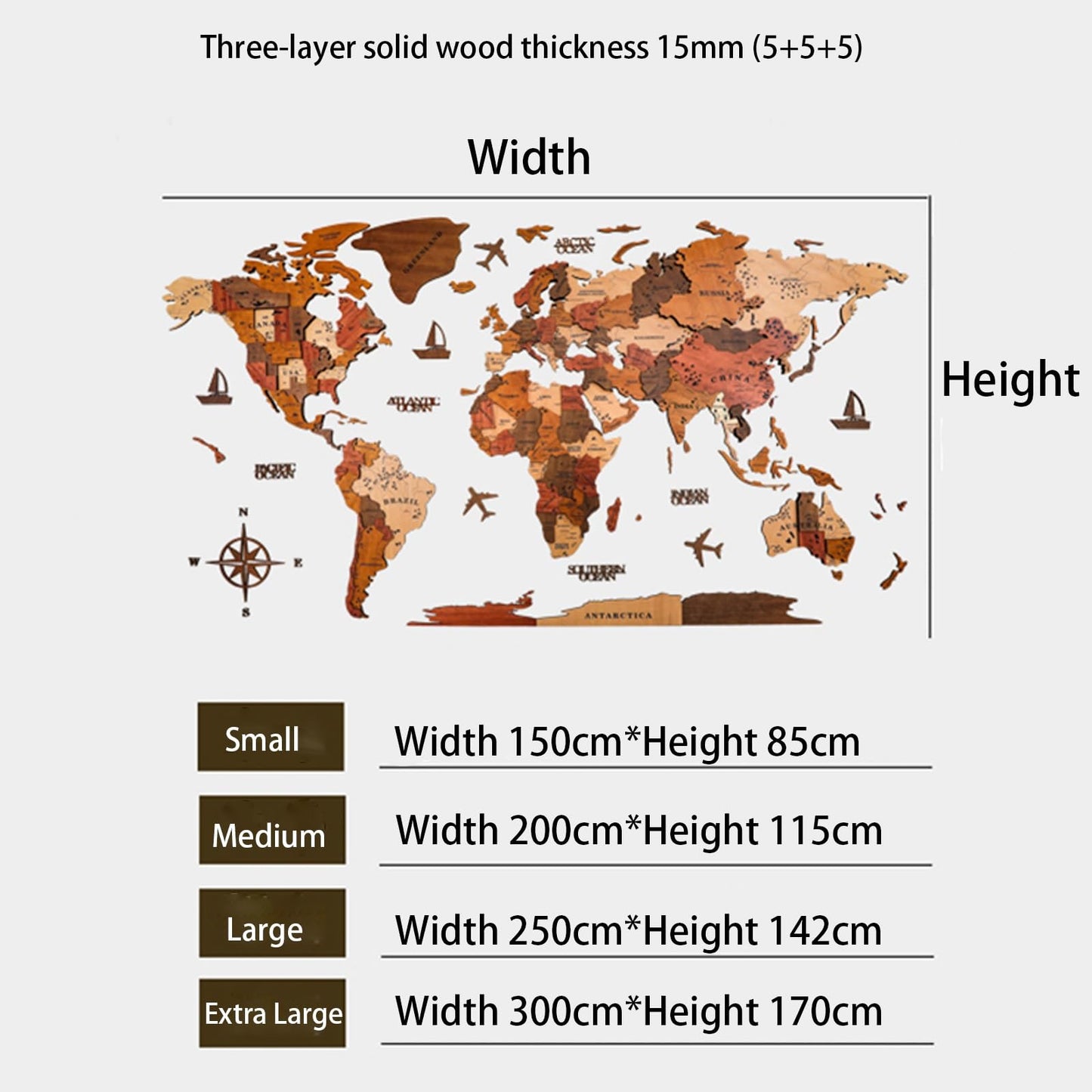 3D LED World Map – Medium