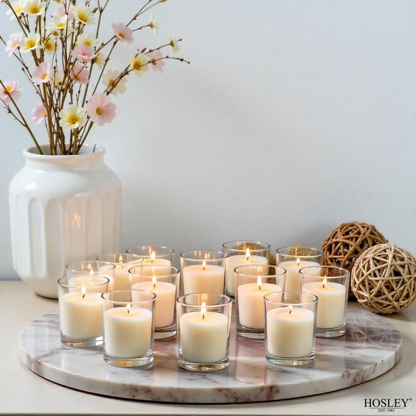 Hosley 240 Ivory Votive Candles