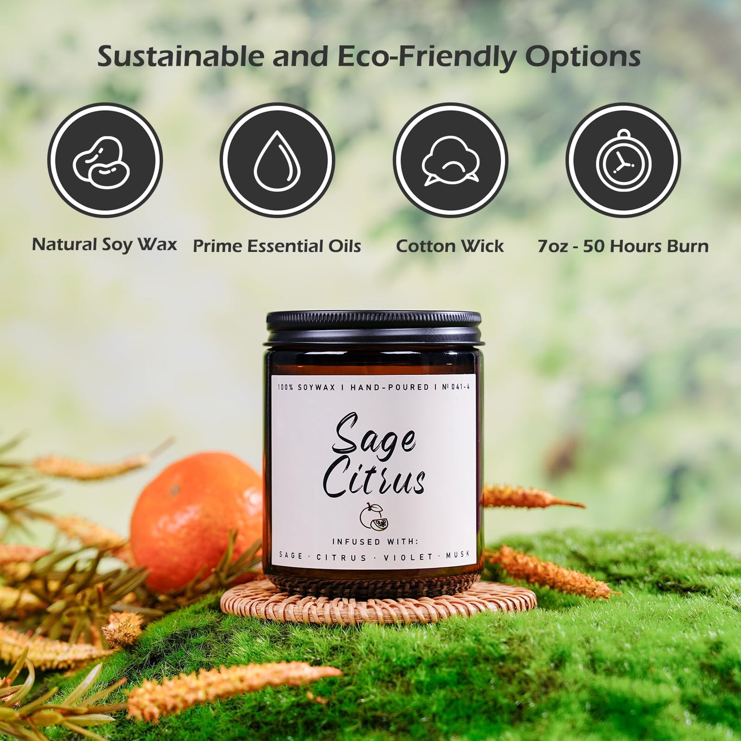 Auelife 4-Pack Fall Scented Candles