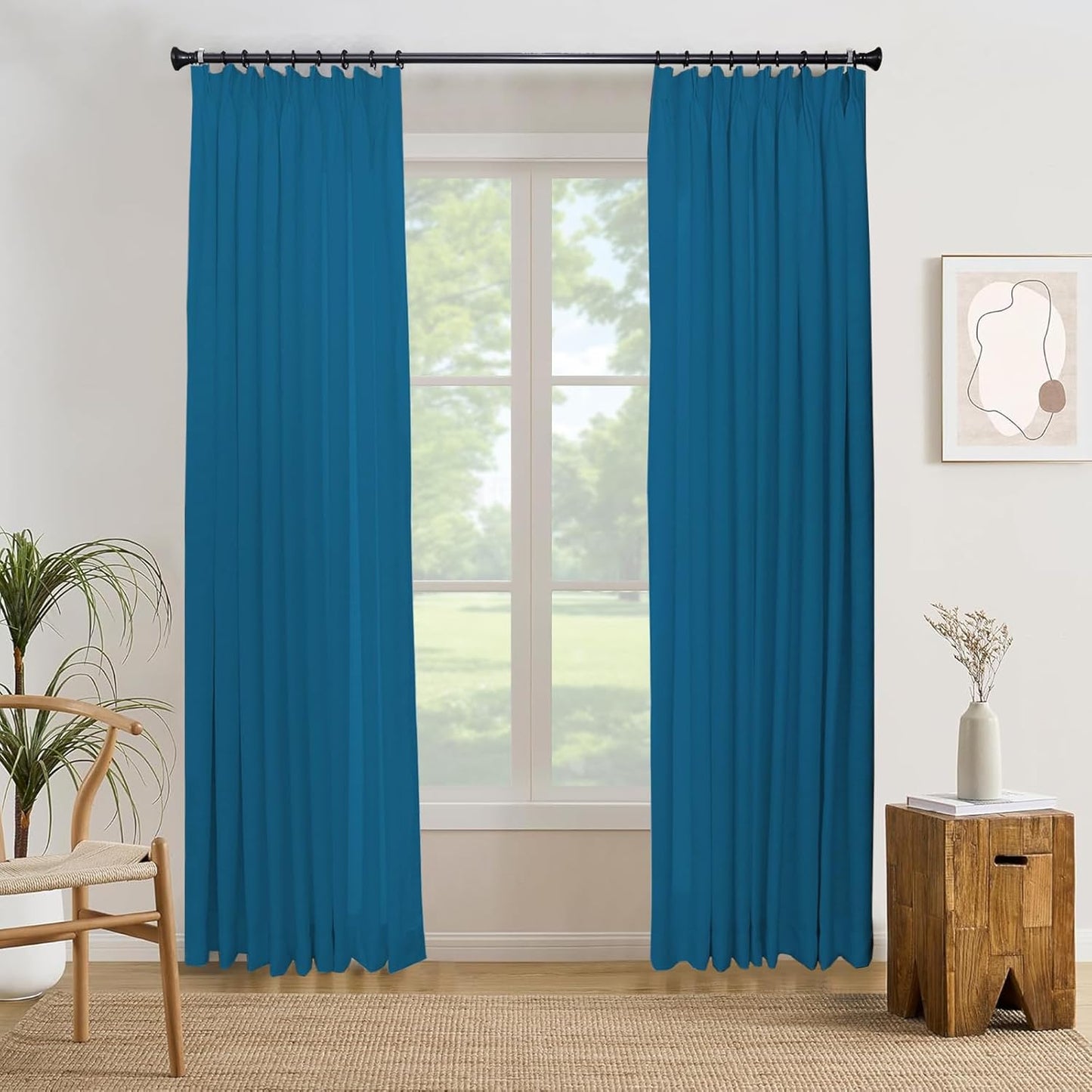 Pinch Pleat Curtain Natural LinenRoom Curtain
