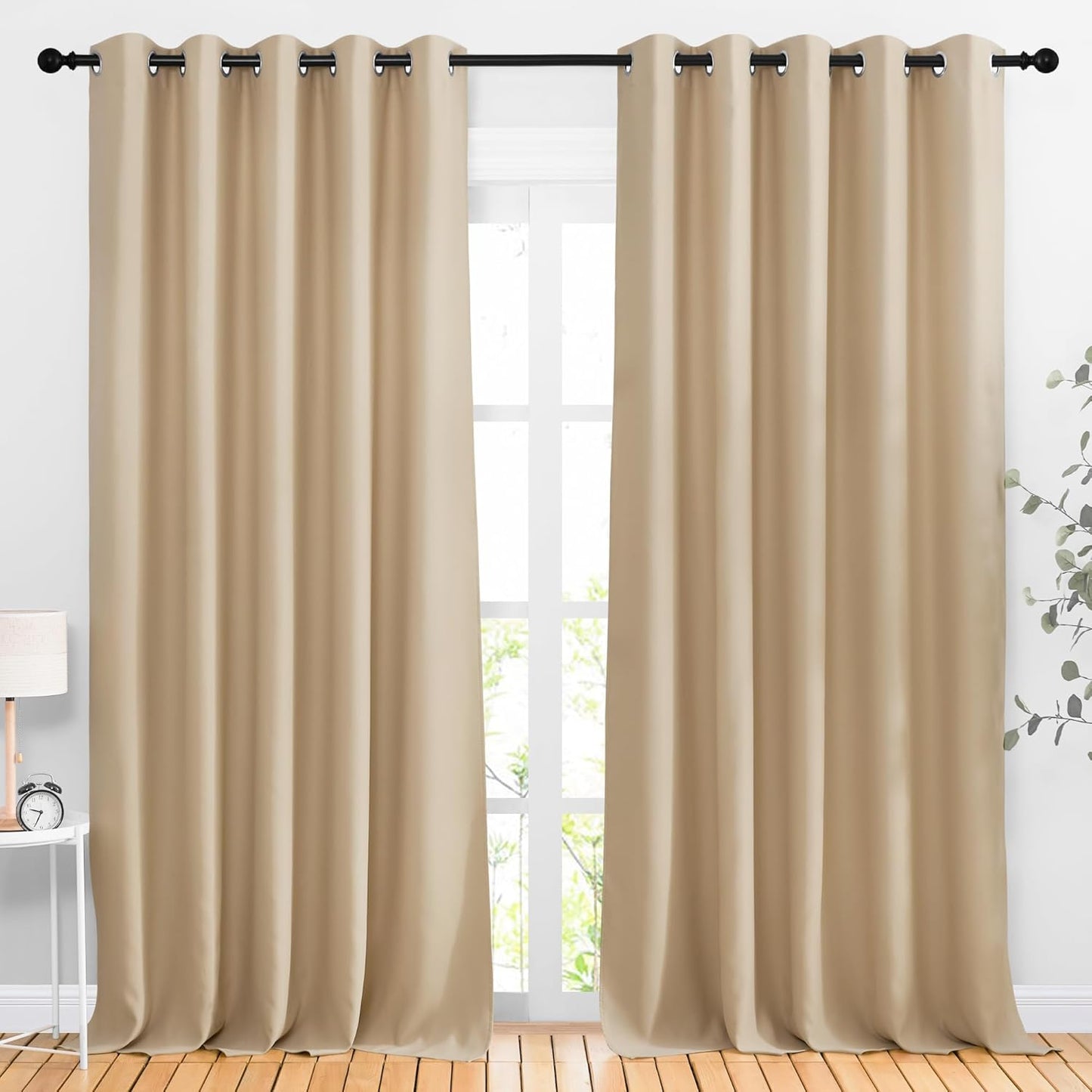 NICETOWN Blackout Curtains 42x63" Black