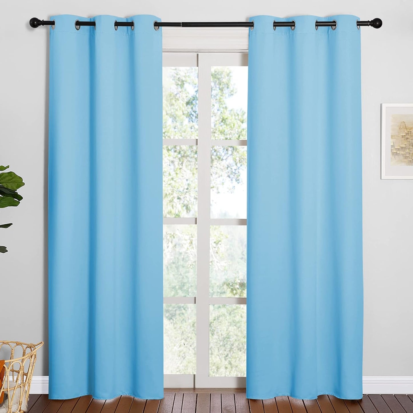 NICETOWN Blackout Curtains 42x63" Black