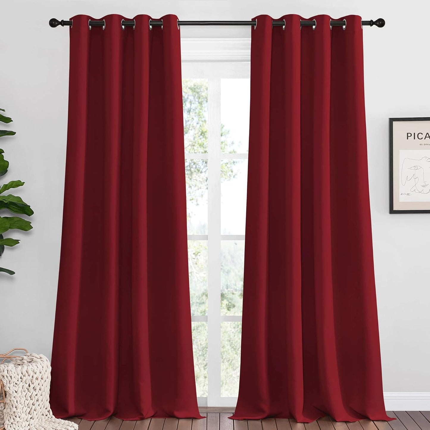 NICETOWN Blackout Curtains 42x63" Black