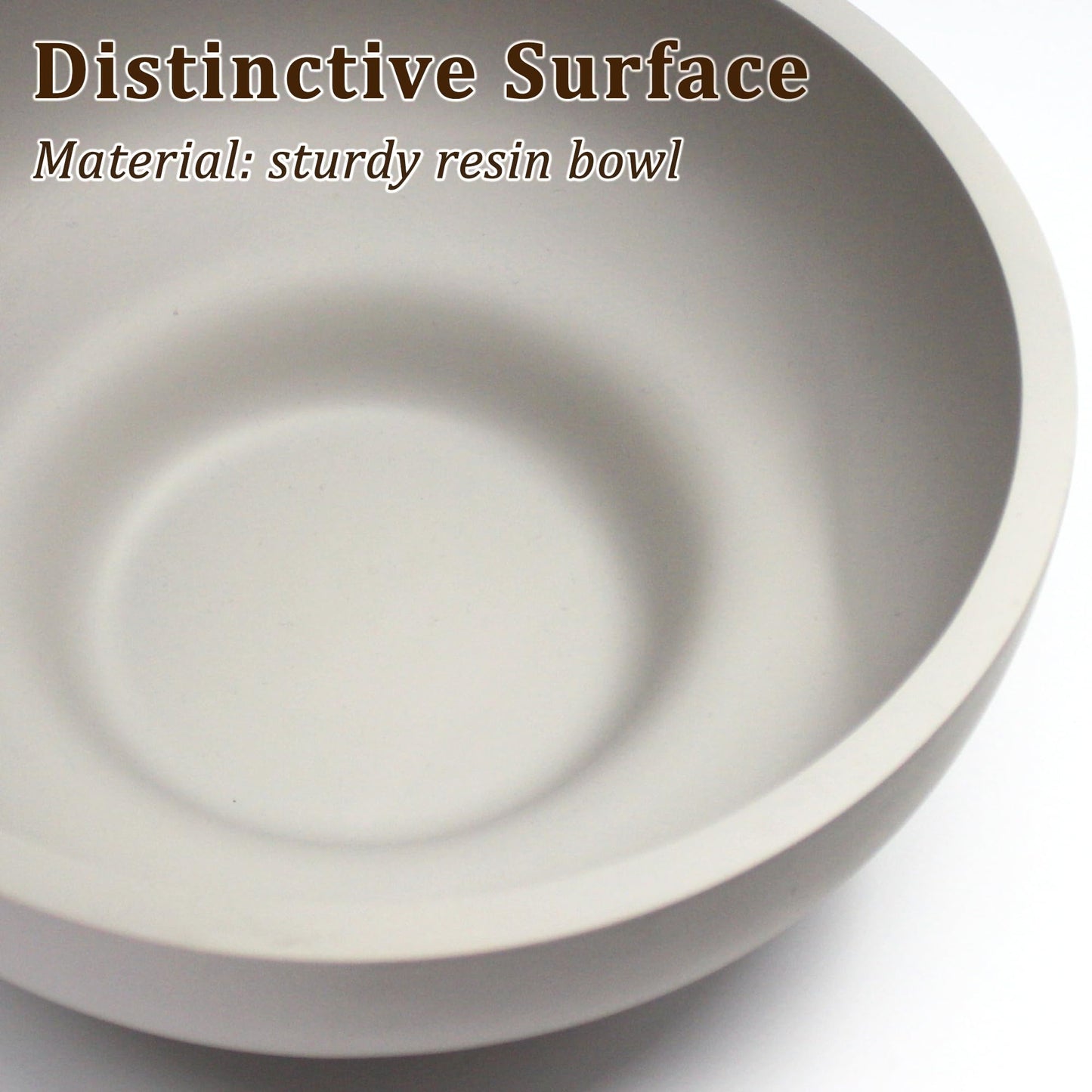 Large Resin Decorative Bowl, Sand Beige