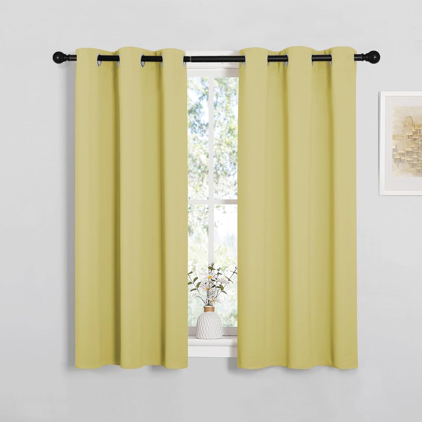 NICETOWN Blackout Curtains 42x63" Black