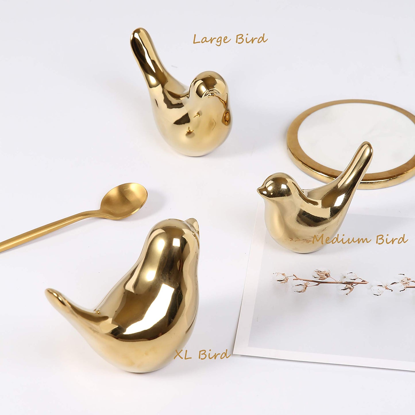 FANTESTICRYAN Gold Bird Statues
