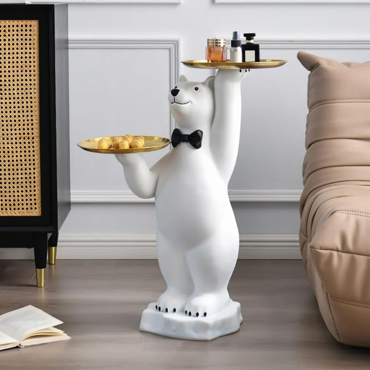 Homary Gold Leopard Side Table