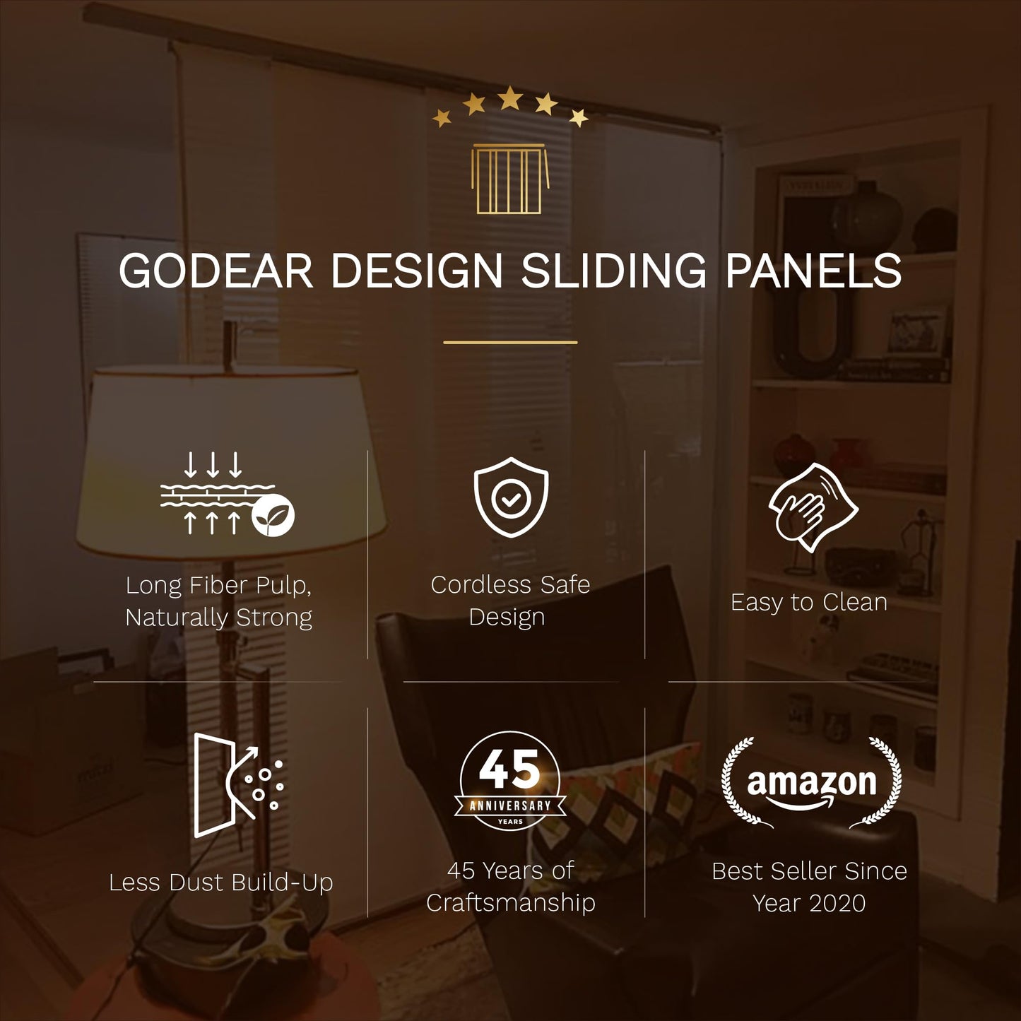 GoDear Design 99.99% Blackout Adjustable Sliding