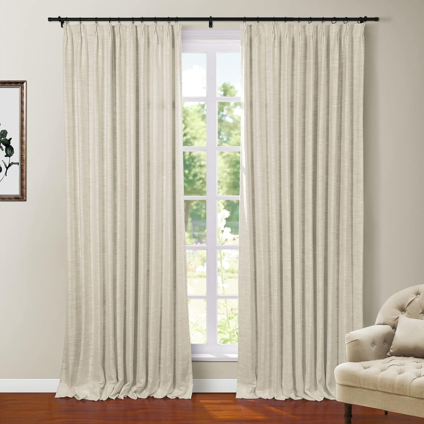 TWOPAGES Polyester Linen Heavy Weight Blackout