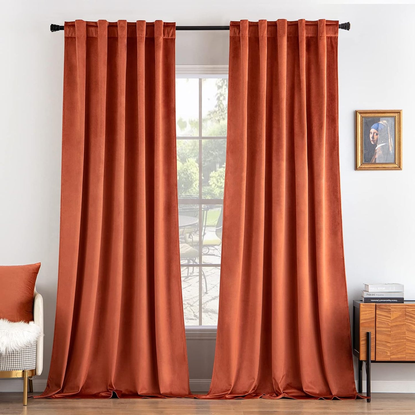 MIULEE Velvet Curtains 108 inches Long 2 Panels