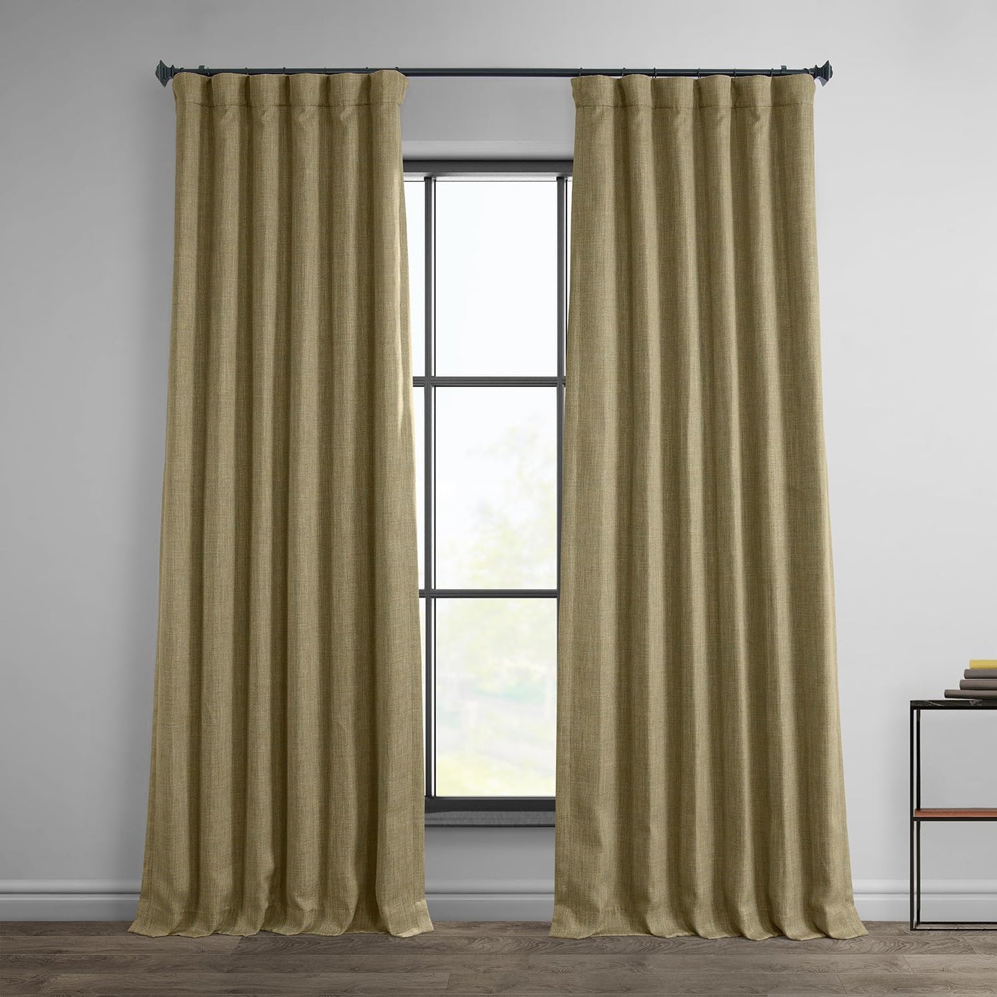 HPD Faux Linen Curtain 100x96" Birch, 1 Panel