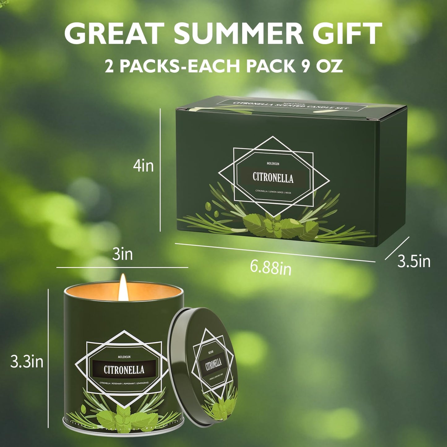 Fall Candles – 36oz (4×9oz) Soy Candles