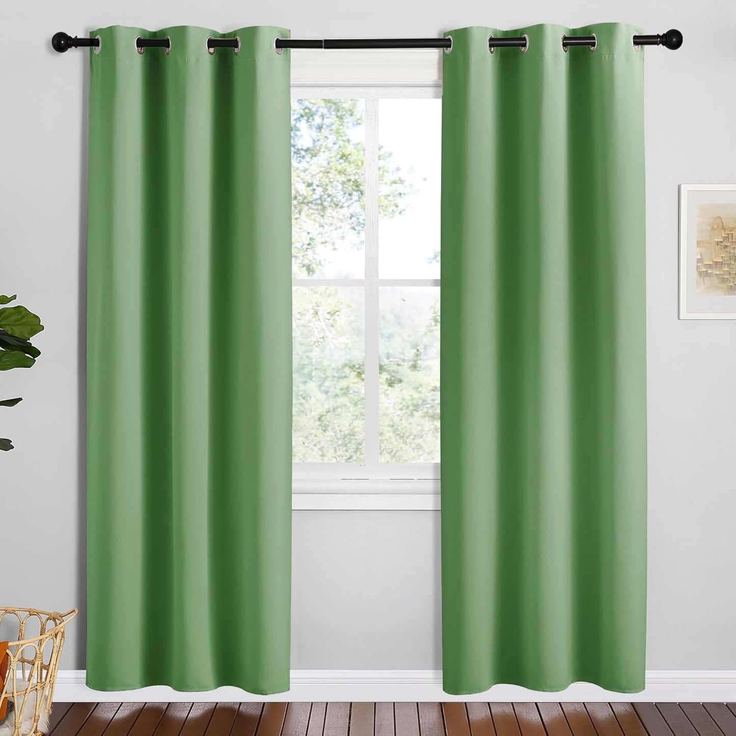 NICETOWN Blackout Curtains 42x63" Black