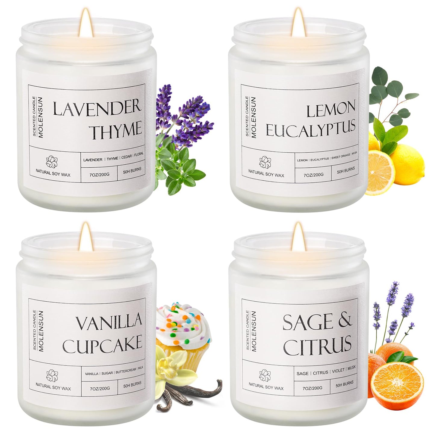 Fall Candles – 36oz (4×9oz) Soy Candles