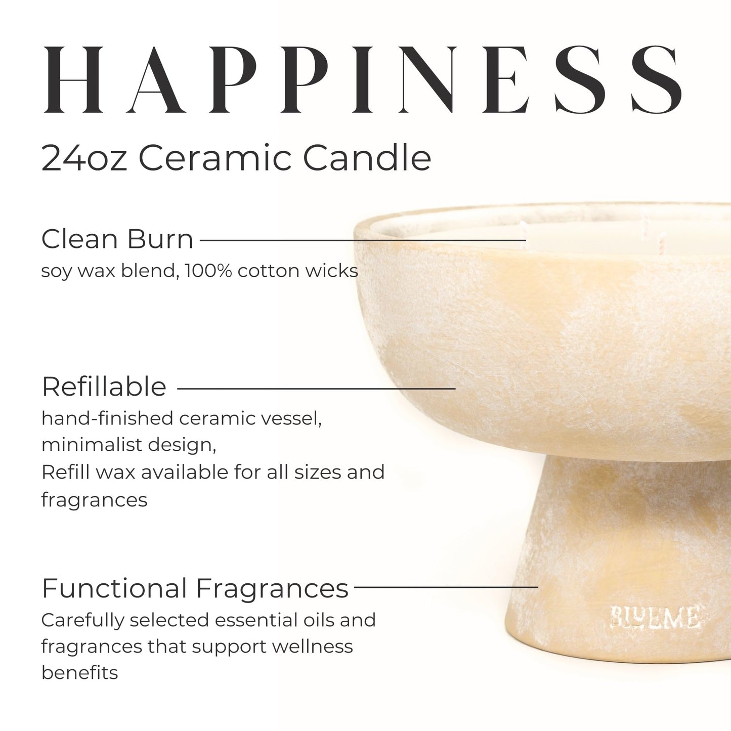BLUEME 6-Wick Bergamot & Musk Candle