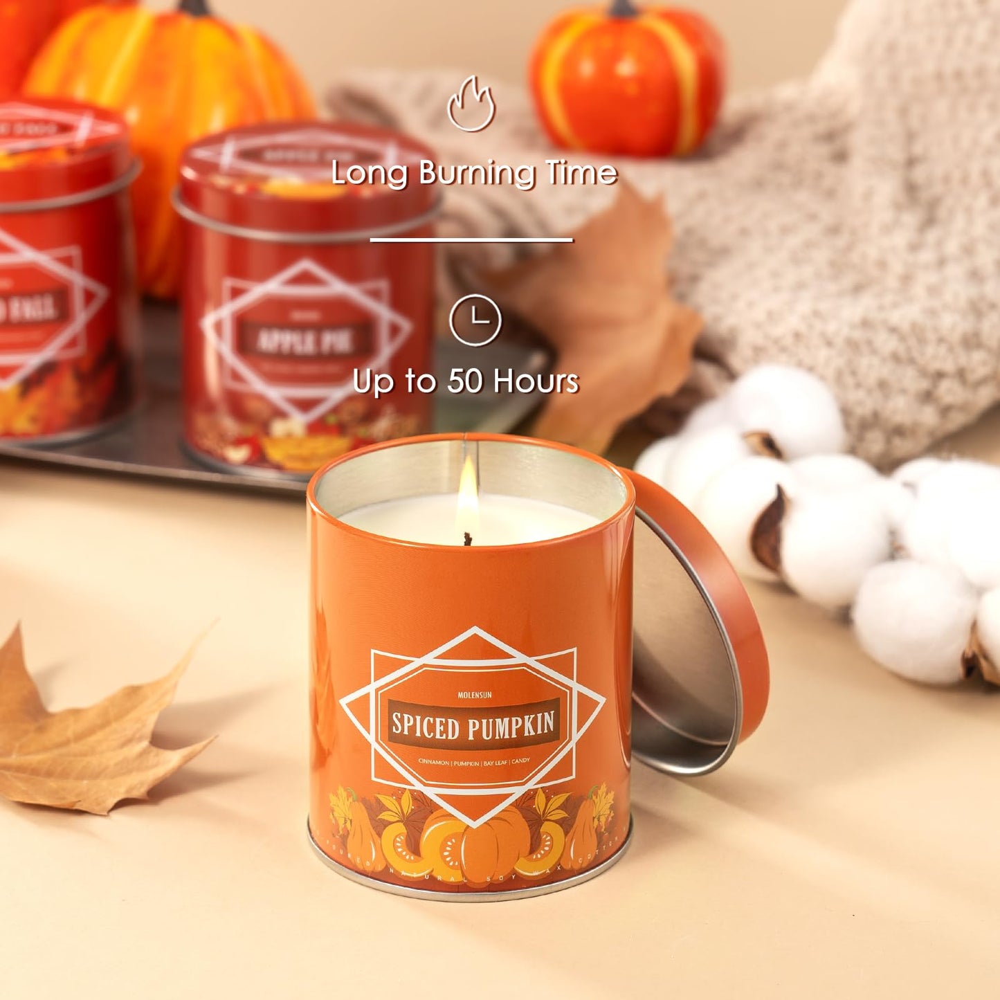 Fall Candles – 36oz (4×9oz) Soy Candles