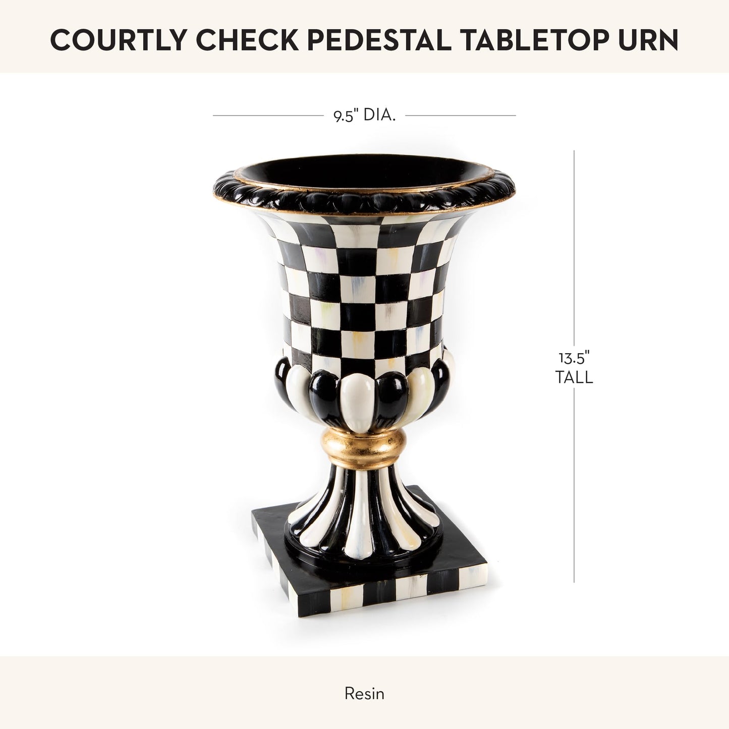 MACKENZIE-CHILDS Urn – Black & White