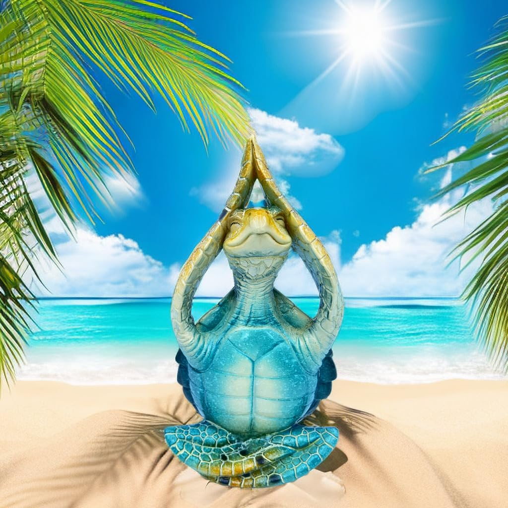 VVGIFTS Sea Turtle Yoga Statue