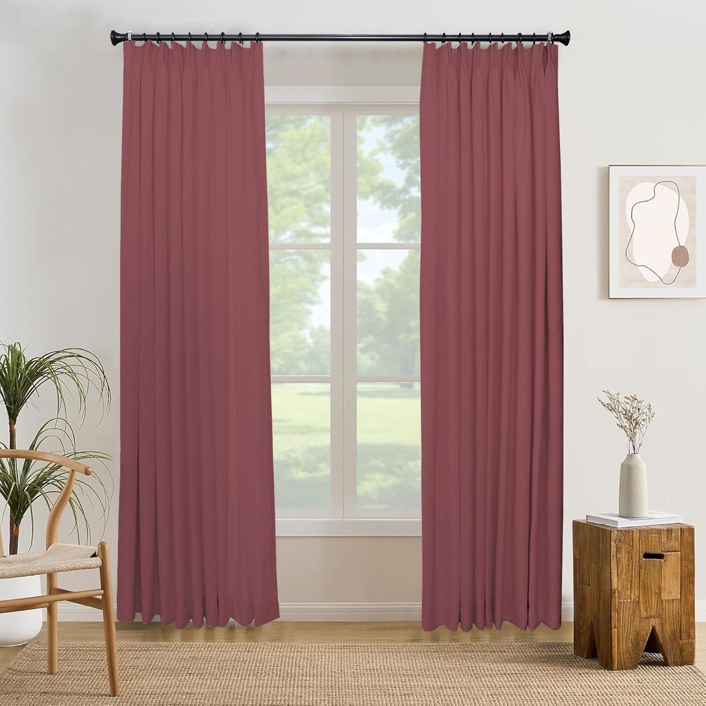 Pinch Pleat Curtain Natural LinenRoom Curtain