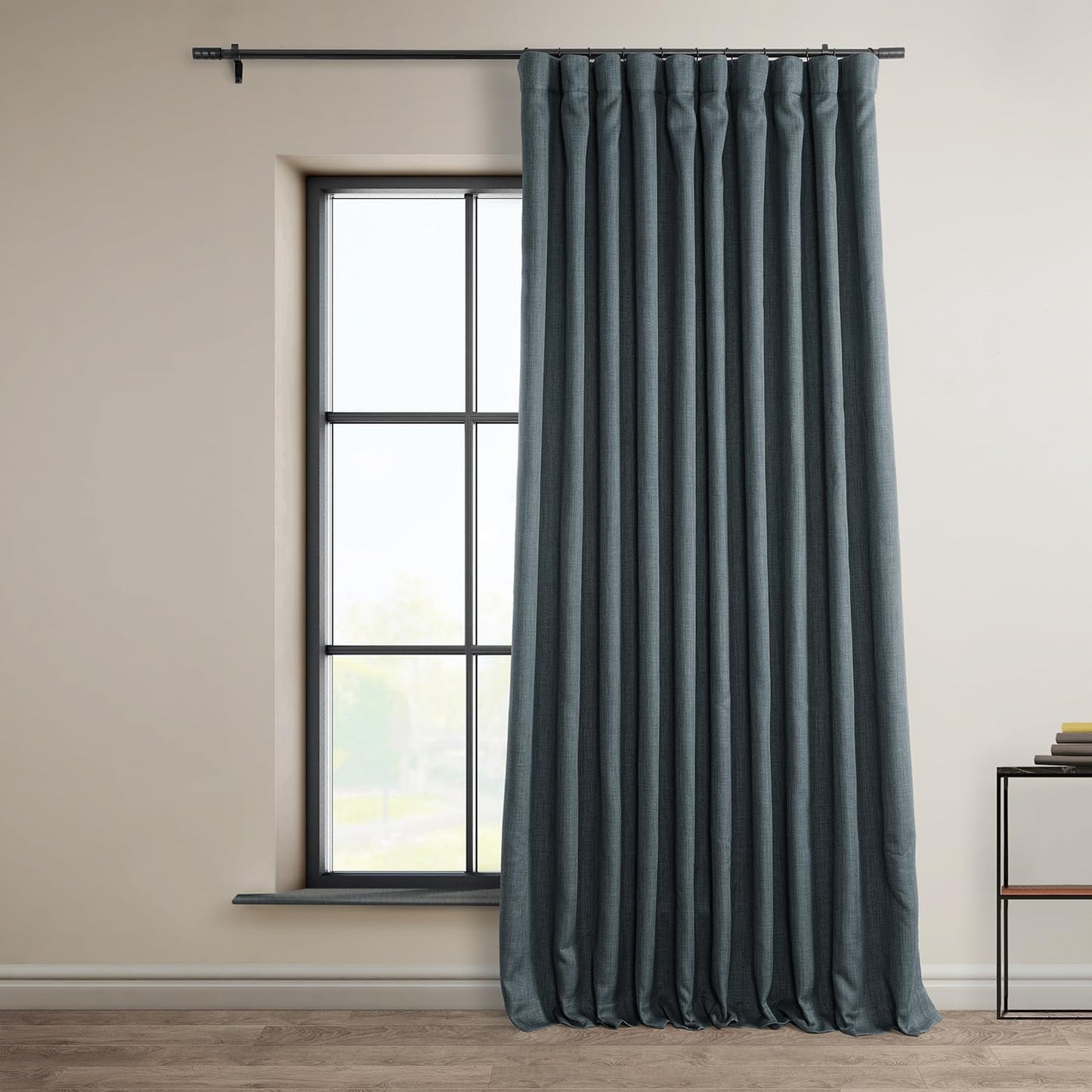 HPD Faux Linen Curtain 100x96" Birch, 1 Panel