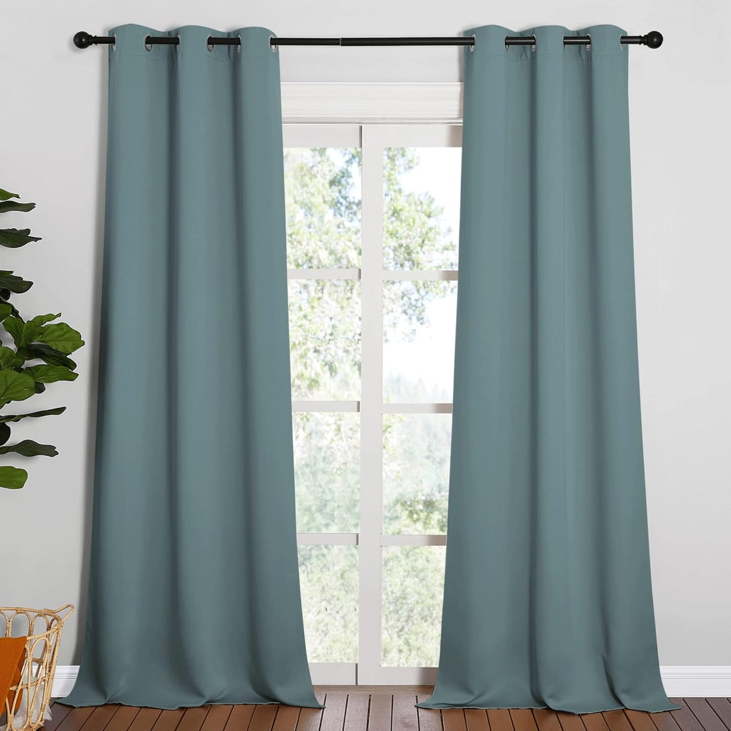 NICETOWN Blackout Curtains 42x63" Black