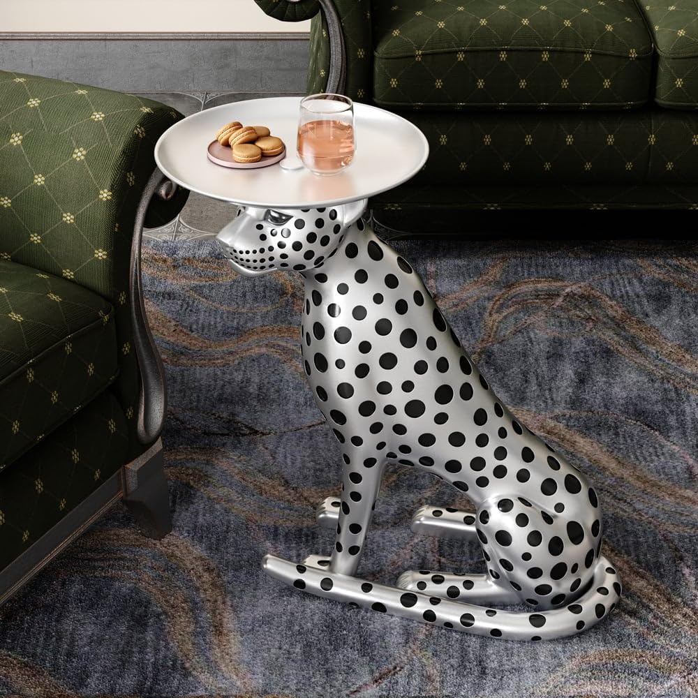 LOVEDIMA Gold Panther Statue 24.2"