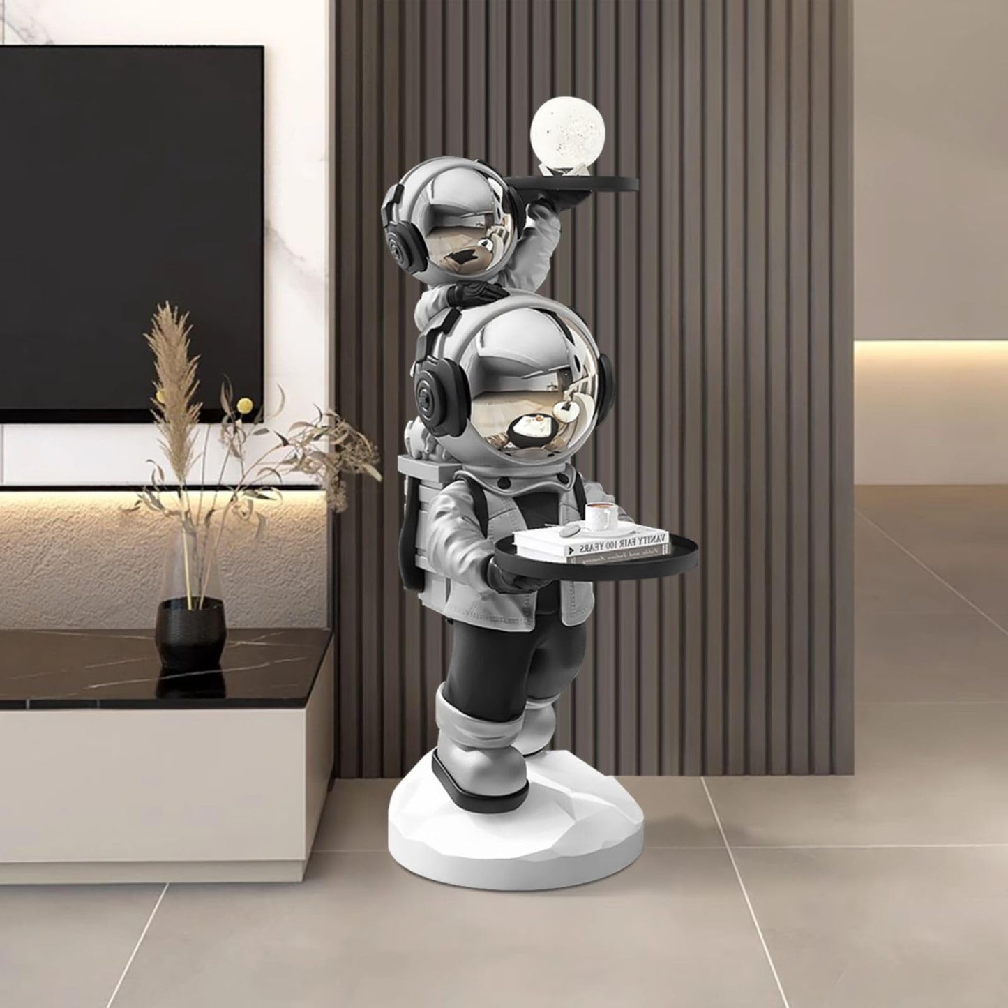 Gold Astronaut Floor Statue