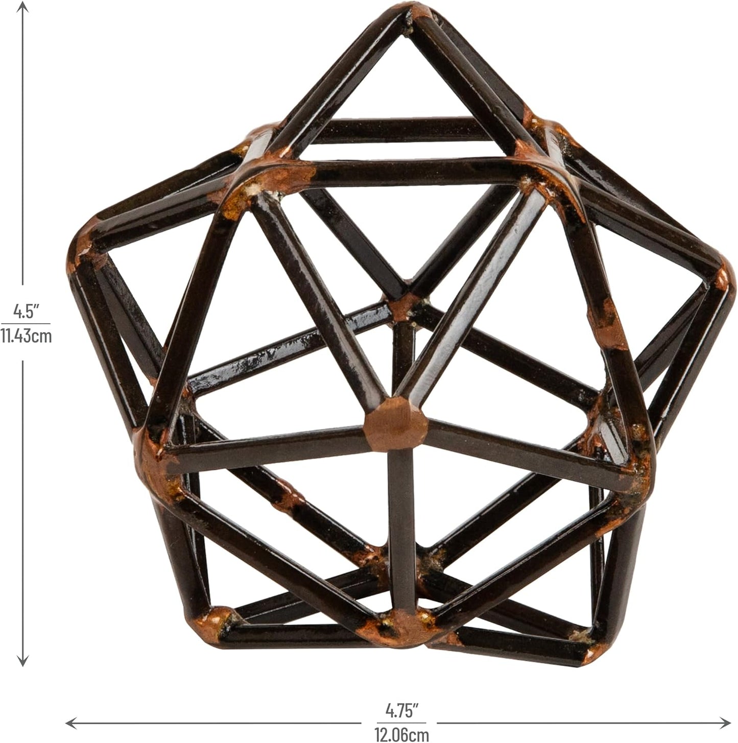 Mind Reader Geometric Metal Sculpture, Black