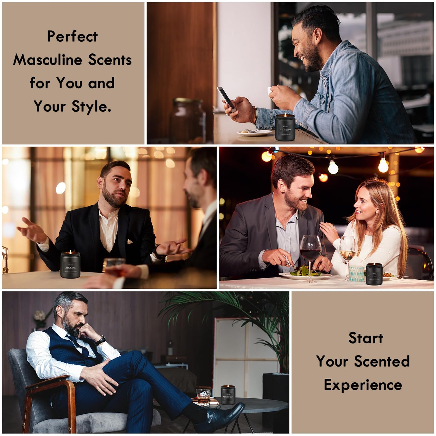 Men’s 4-Pack Scented Candle Set