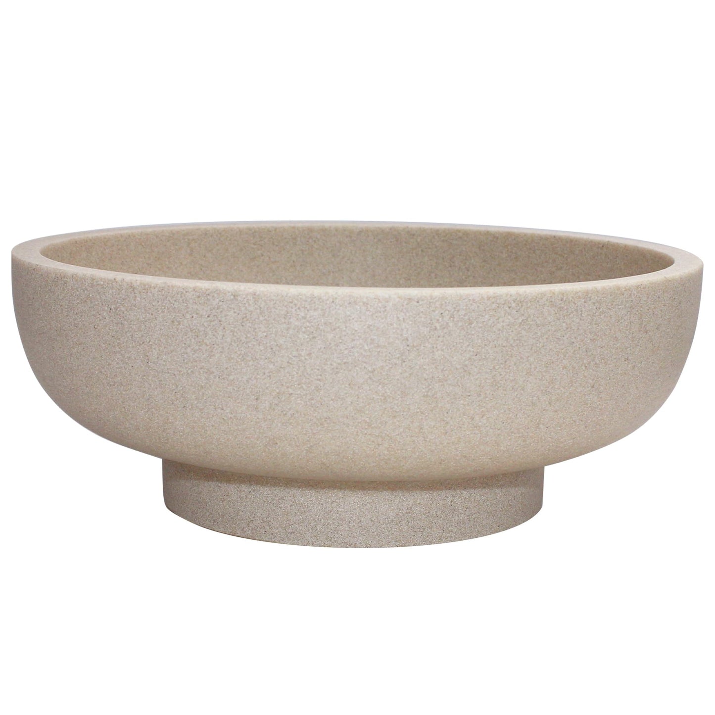 Large Resin Decorative Bowl, Sand Beige