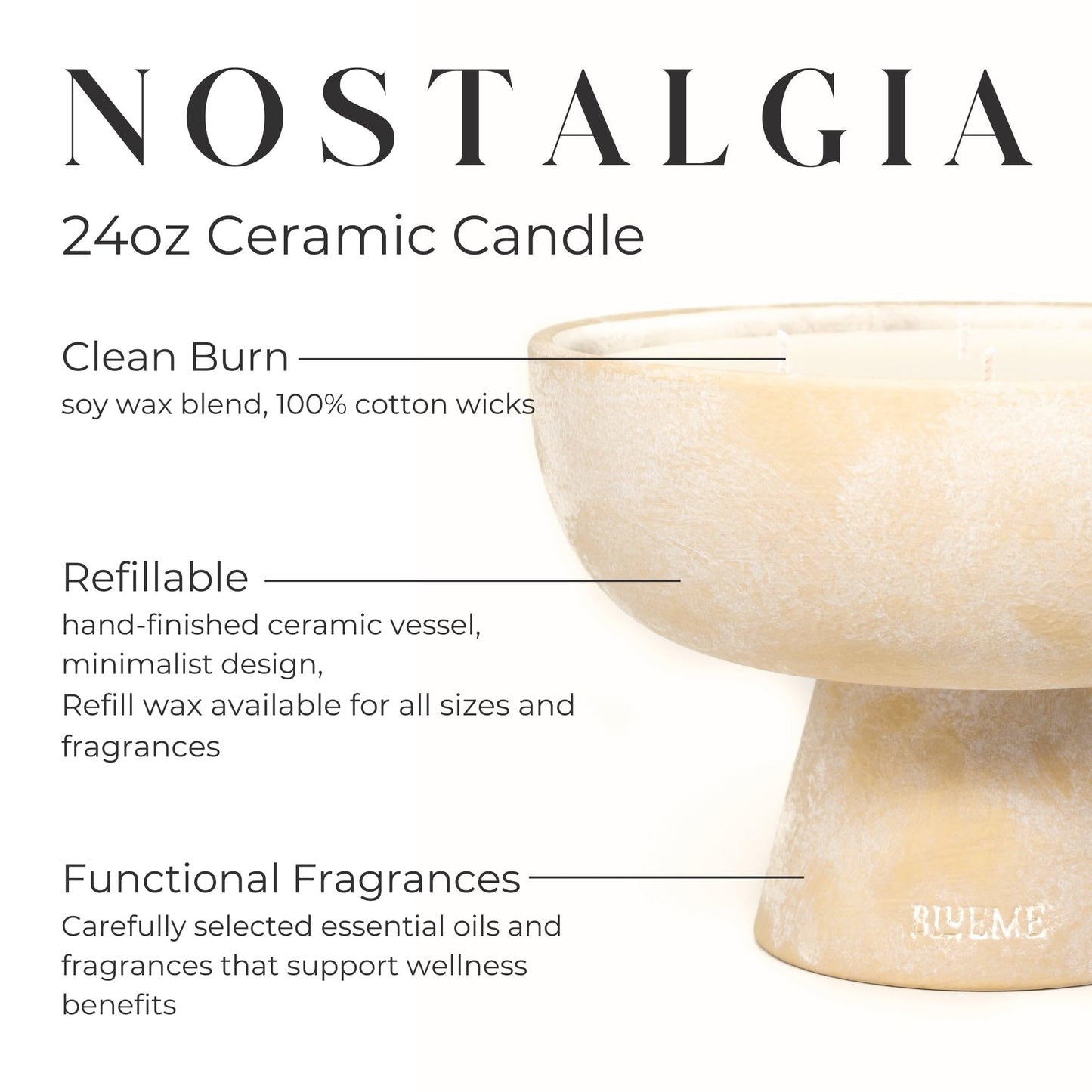 BLUEME 6-Wick Bergamot & Musk Candle