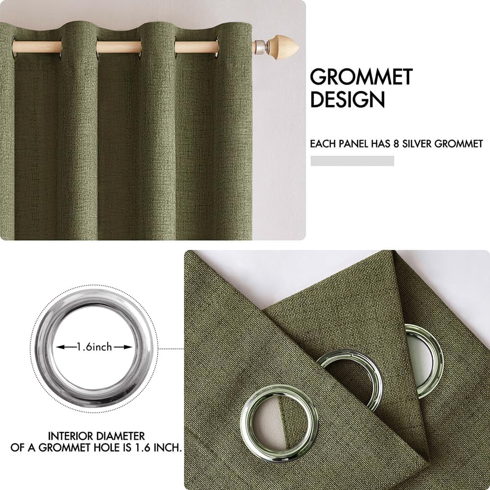 MIULEE Blackout Curtains 52x84" Beige, 2 Panels