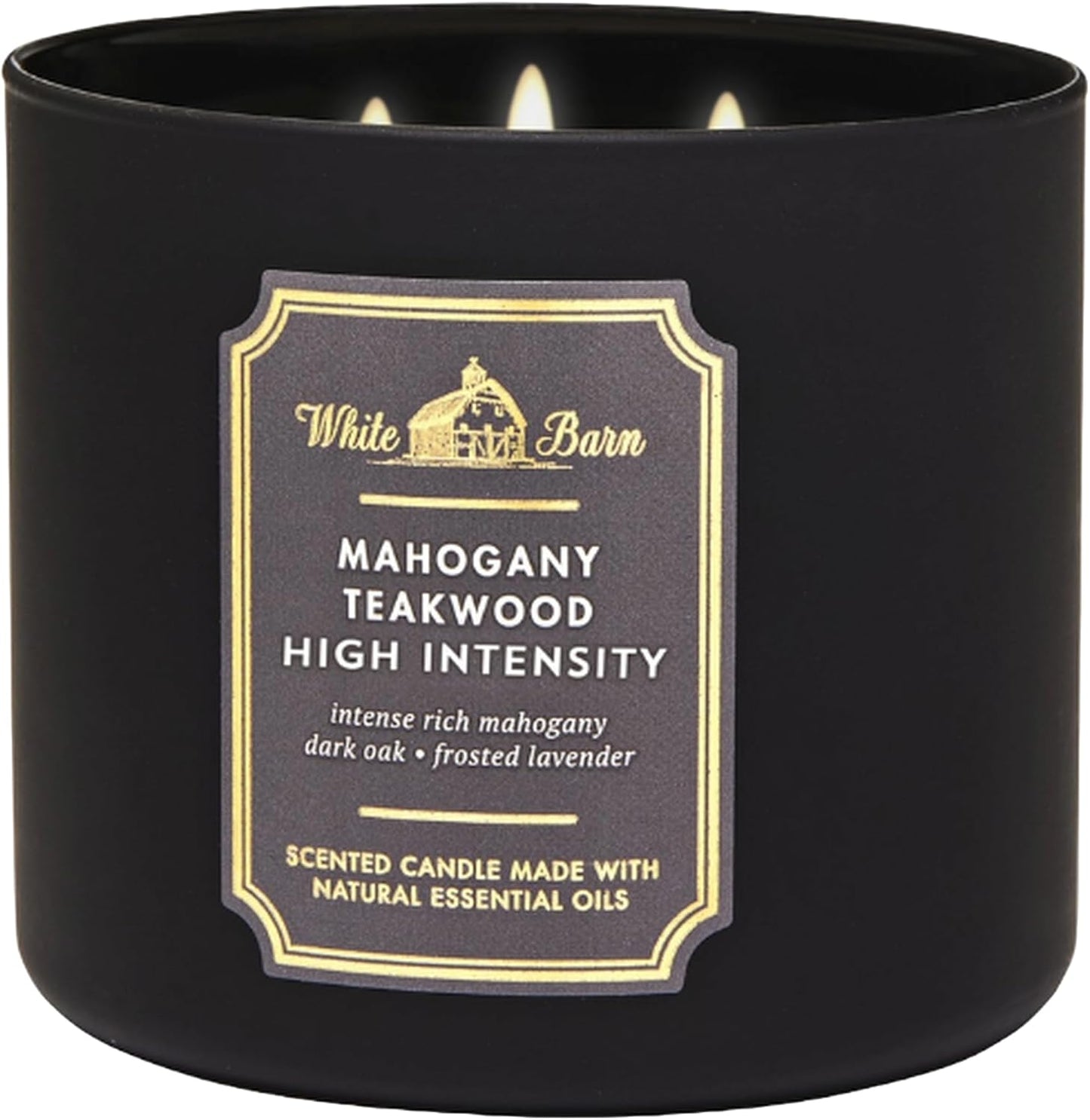 BBW White Barn 3-Wick Candle, Mahogany Teakwood